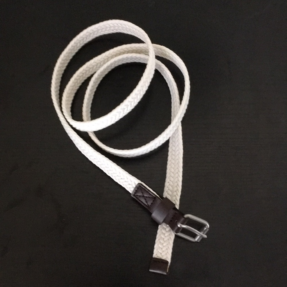 White braided belt